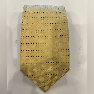 Brioni Gold Silk Dotted Tie